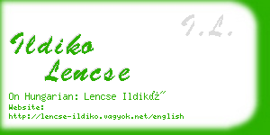 ildiko lencse business card